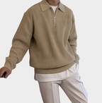 Men's Quarter-Zip Collared Sweater