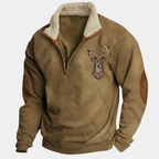 Men's Quarter-Zip Mock Neck Sweatshirt