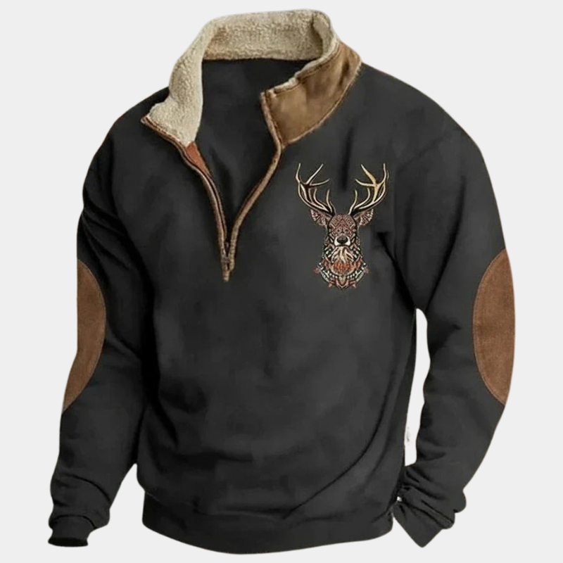 Men's Quarter-Zip Mock Neck Sweatshirt