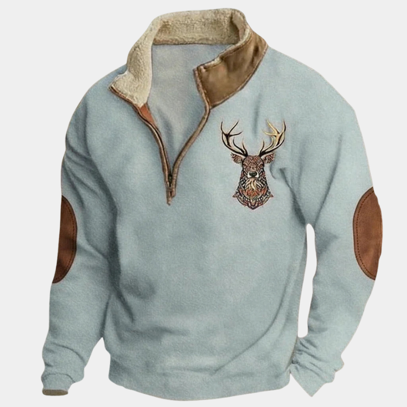 Men's Quarter-Zip Mock Neck Sweatshirt