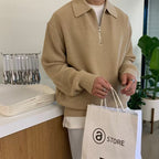 Men's Quarter-Zip Polo Sweater