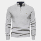 Men's Ribbed Quarter-Zip Sweater