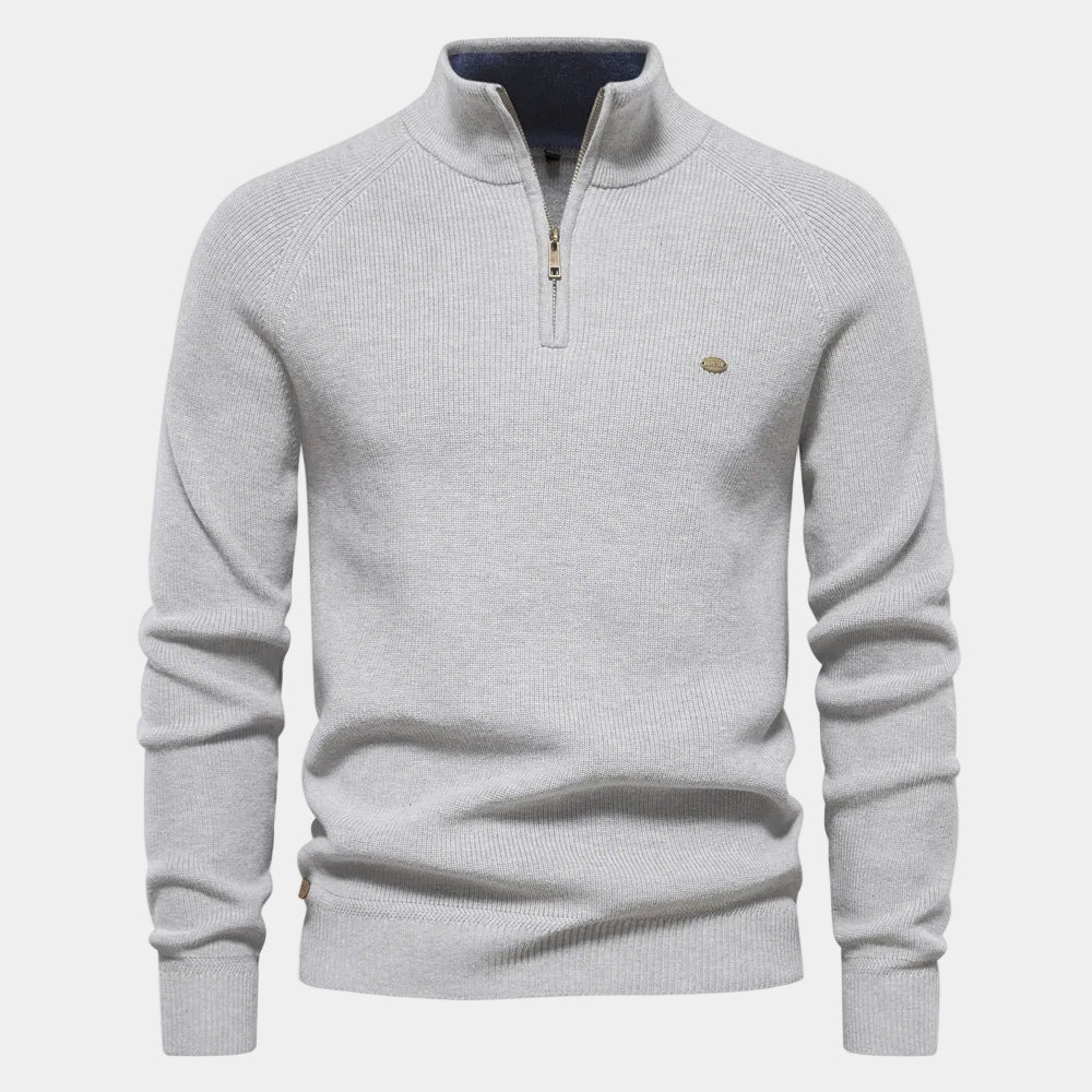 Men's Ribbed Quarter-Zip Sweater