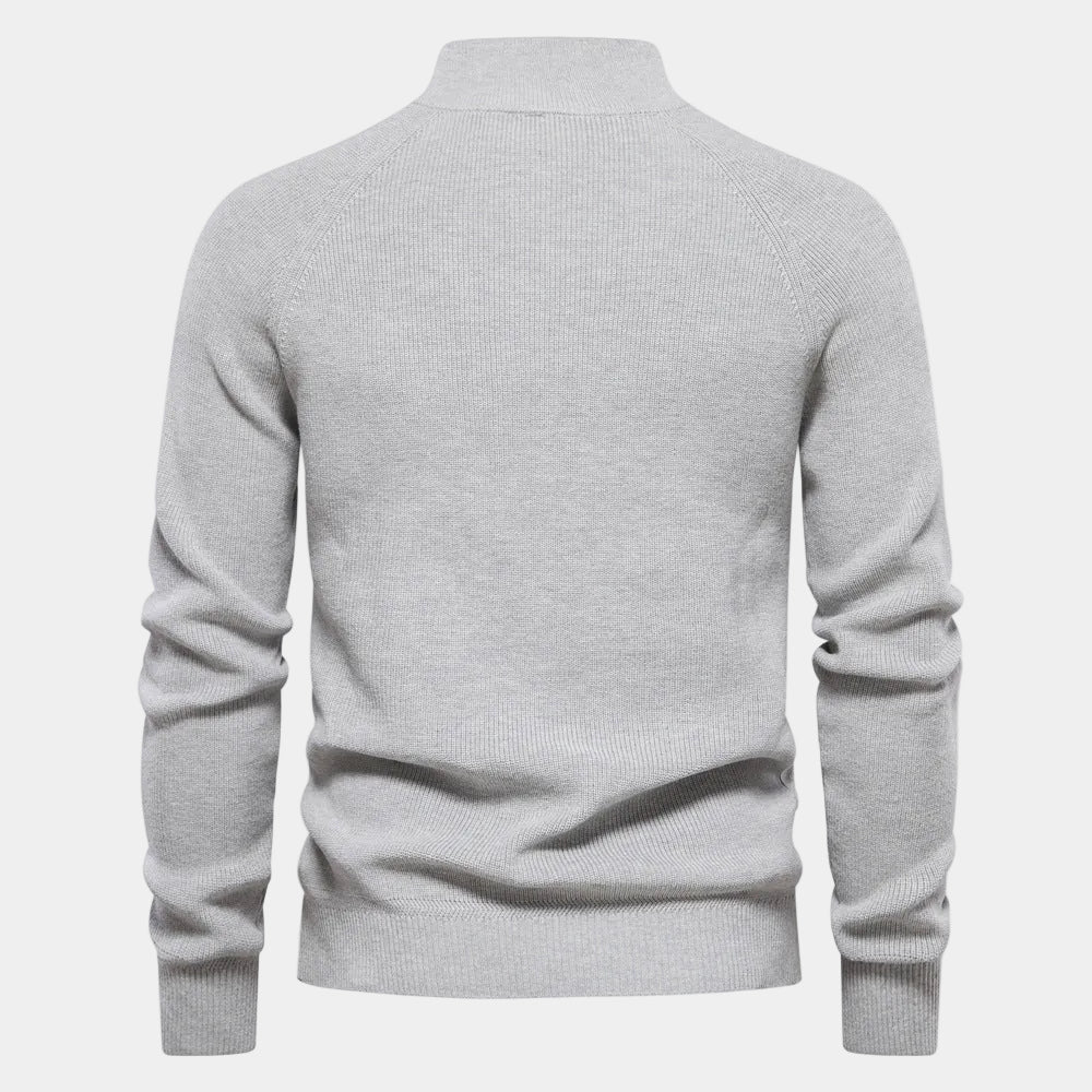 Men's Ribbed Quarter-Zip Sweater
