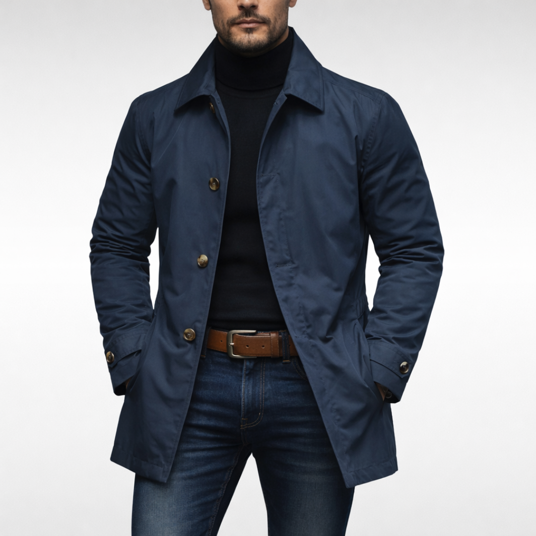 Men's Quilted Button-Up Coat