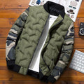 Men's Quilted Camouflage Bomber Jacket