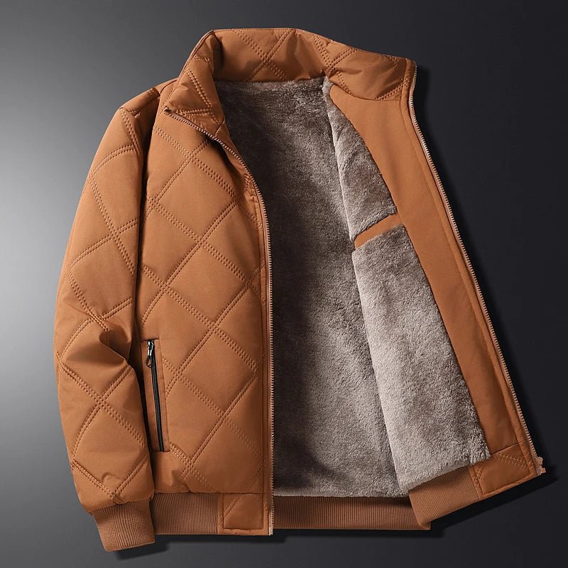 Men's Quilted High Collar Jacket