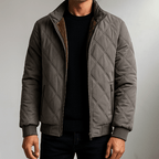 Men's Quilted High Collar Jacket