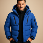 Men's Quilted Hooded Parka Jacket