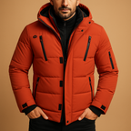Men's Quilted Hooded Parka Jacket
