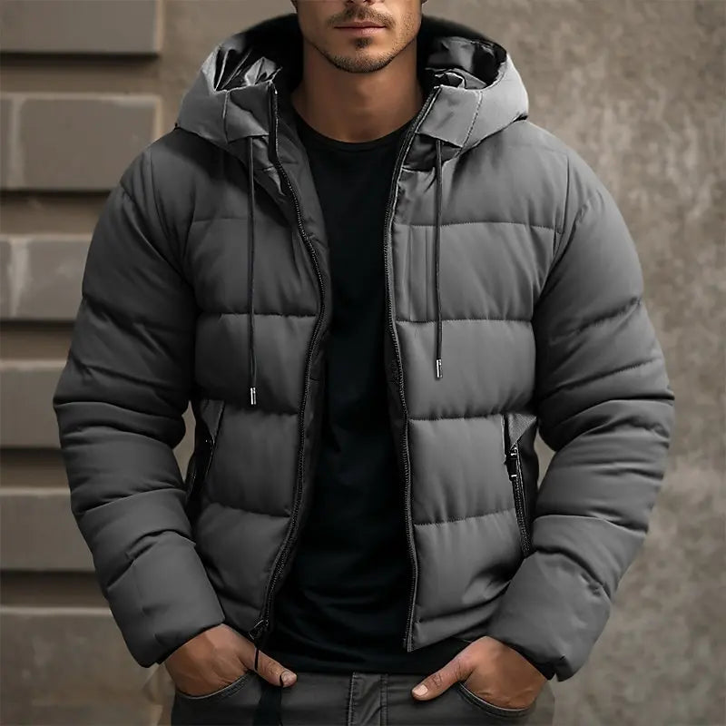 Men's Quilted Hooded Puffer Jacket