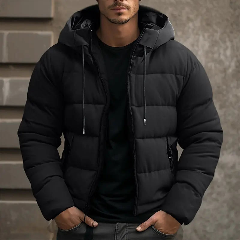 Men's Quilted Hooded Puffer Jacket