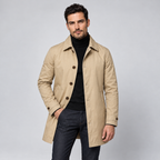 Men's Quilted Lined Button-Up Coat