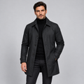 Men's Quilted Lined Button-Up Coat