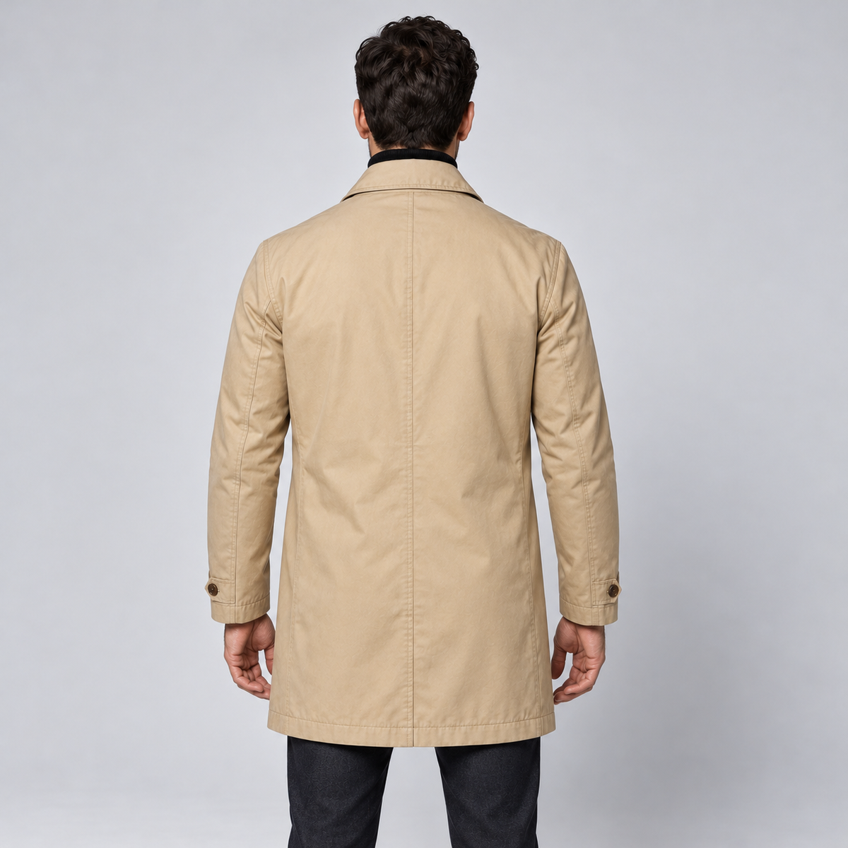 Men's Quilted Lined Button-Up Coat