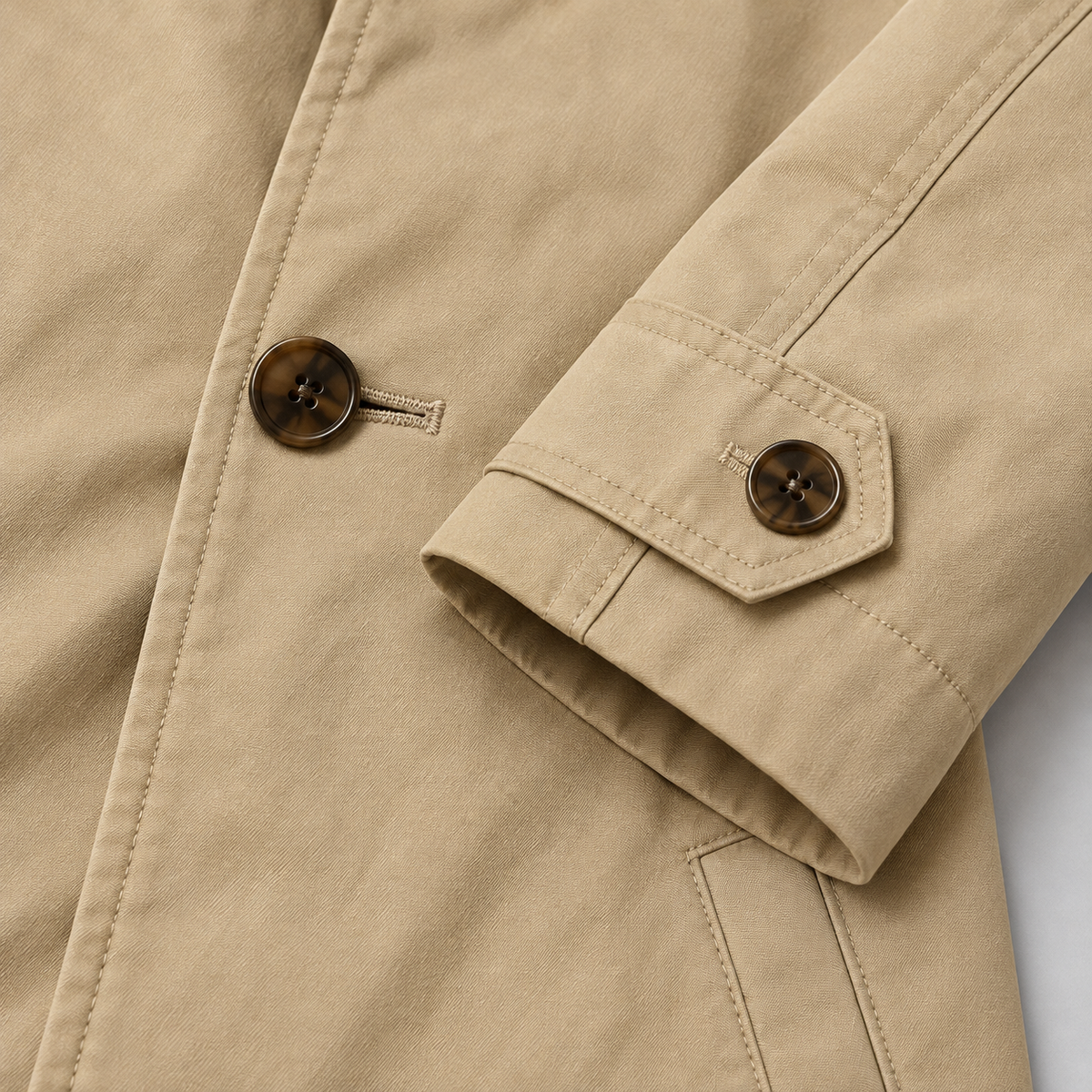 Men's Quilted Lined Button-Up Coat