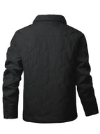 Men's Quilted Snap-Button Collared Jacket