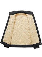 Men's Quilted Snap-Button Collared Jacket
