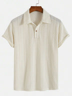 Men's Raised Pattern Polo Shirt