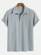 Men's Raised Pattern Polo Shirt