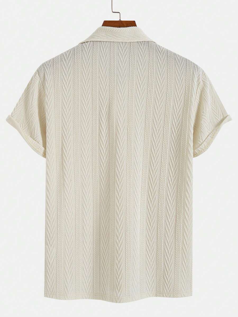 Men's Raised Pattern Polo Shirt