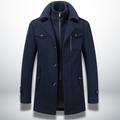 Men's Regular Fit Button-Up Overcoat