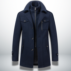 Men's Regular Fit Button-Up Overcoat
