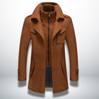 Men's Regular Fit Button-Up Overcoat