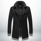 Men's Regular Fit Button-Up Overcoat
