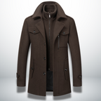 Men's Regular Fit Button-Up Overcoat