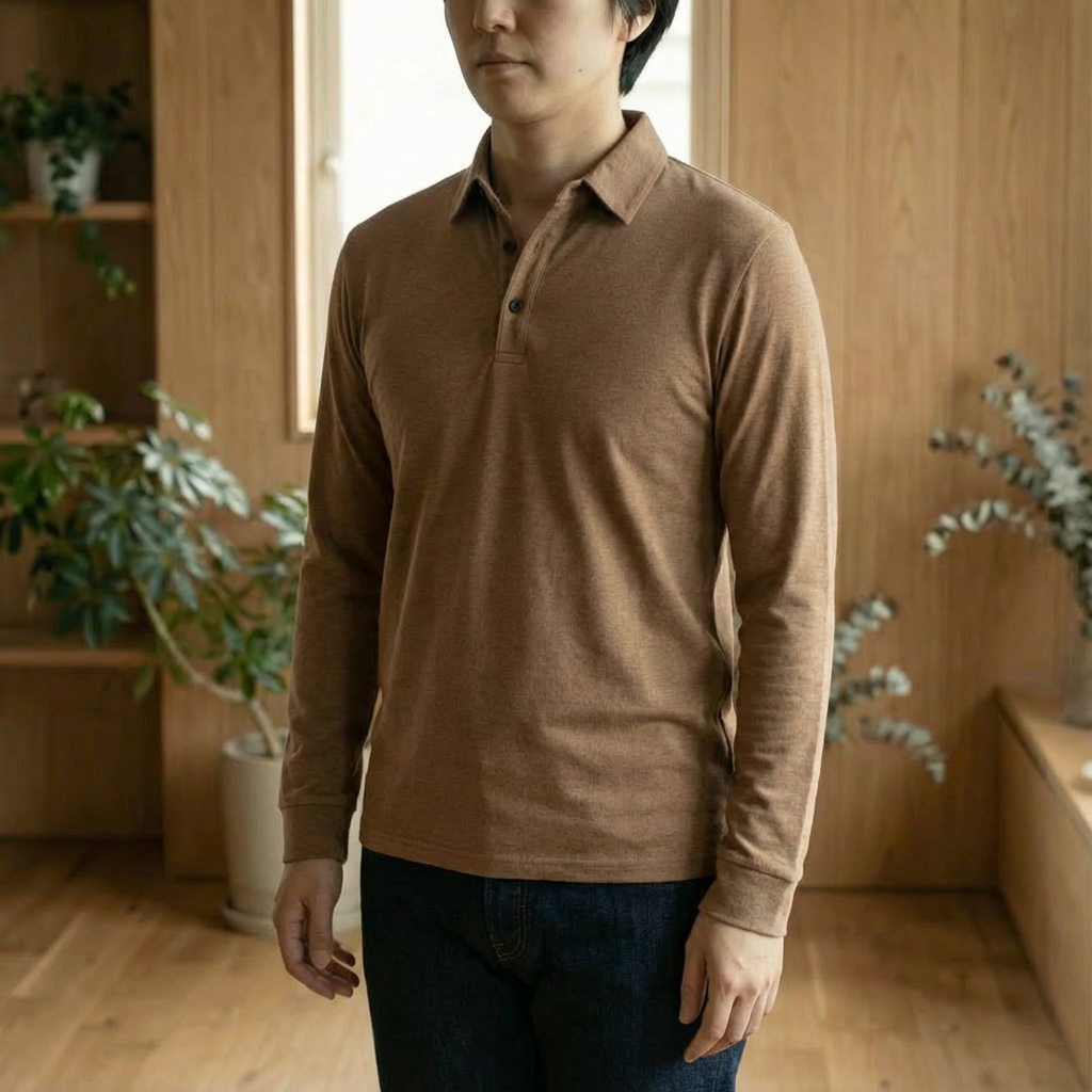 Men's Regular Fit Long Sleeve Polo