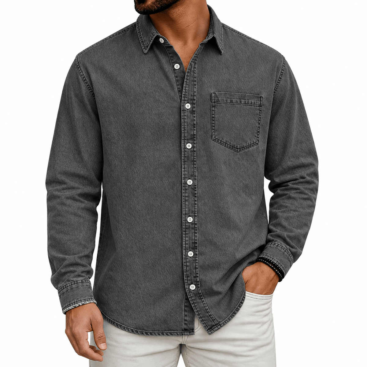 Men's Regular Fit Long Sleeve Shirt