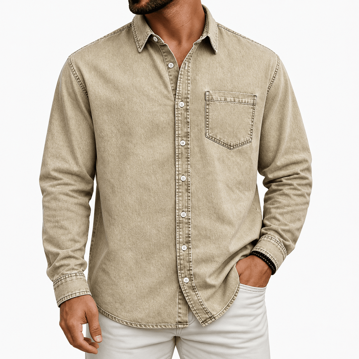 Men's Regular Fit Long Sleeve Shirt