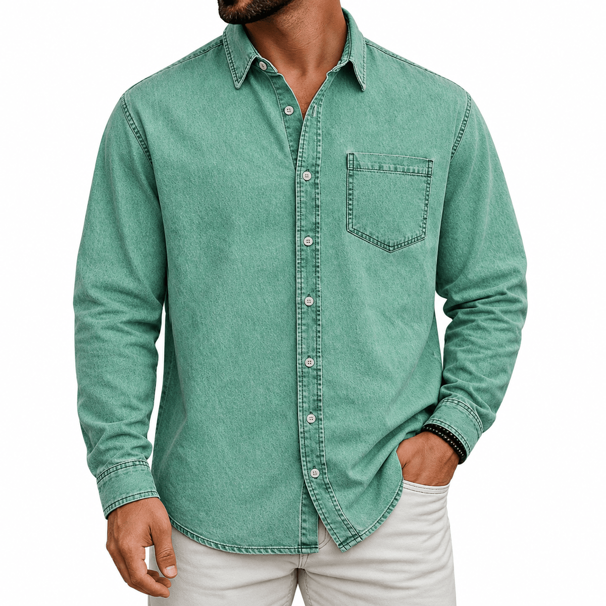 Men's Regular Fit Long Sleeve Shirt