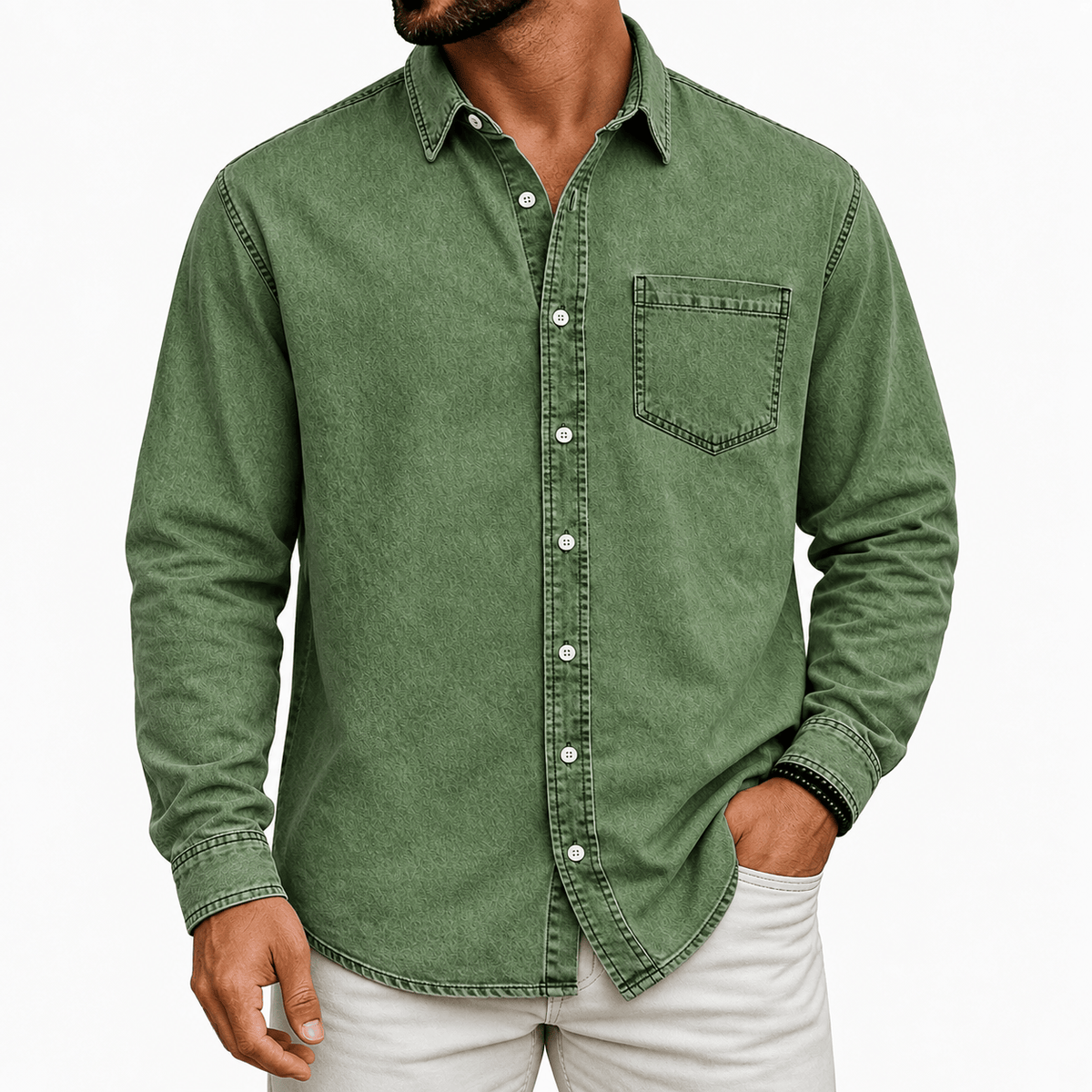 Men's Regular Fit Long Sleeve Shirt