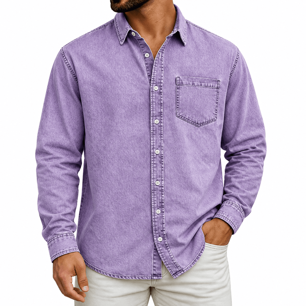Men's Regular Fit Long Sleeve Shirt