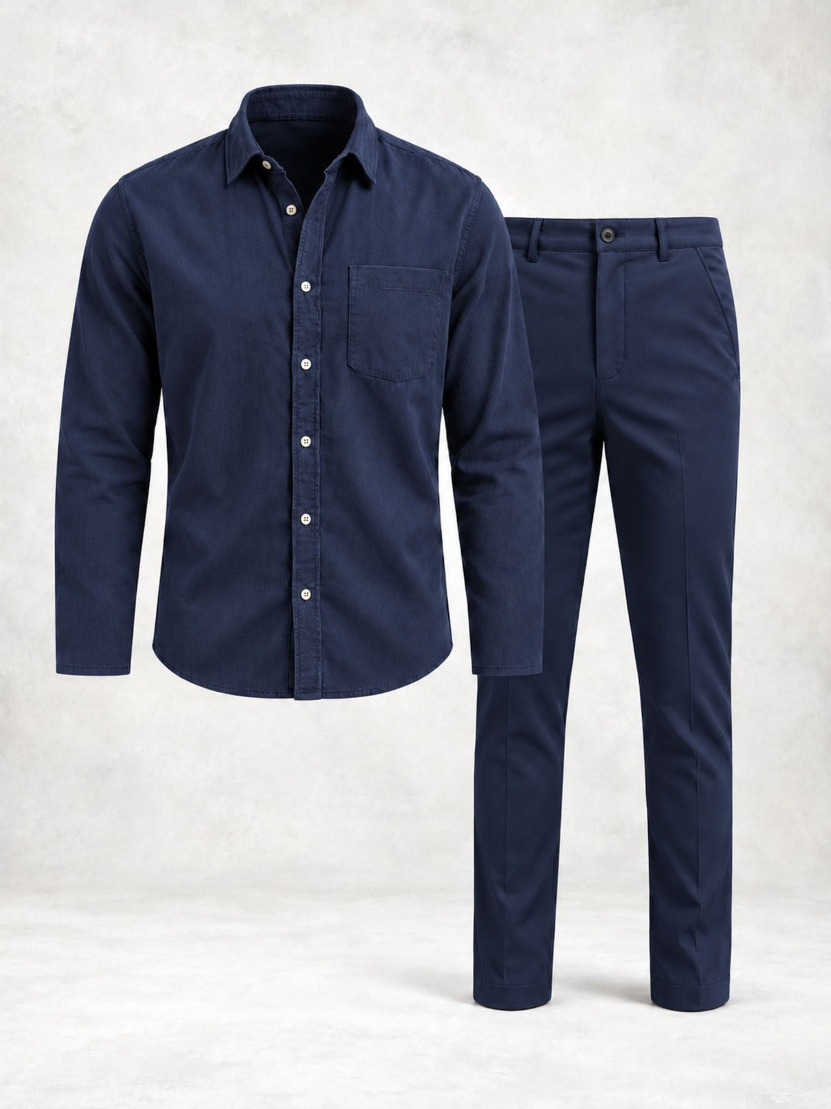 Men's Regular Fit Long Sleeve Shirt & Pants Set