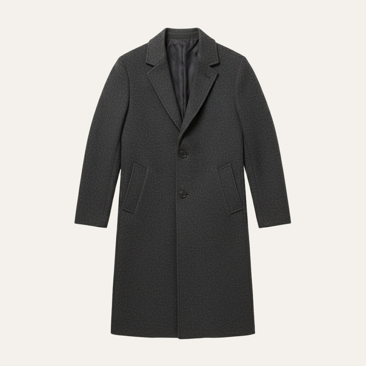 Men's Regular Fit Spread Collar Overcoat