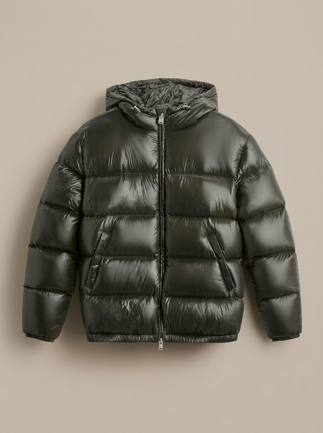 Men's Relaxed Fit Full-Zip Hooded Puffer Jacket