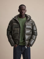 Men's Relaxed Fit Full-Zip Hooded Puffer Jacket