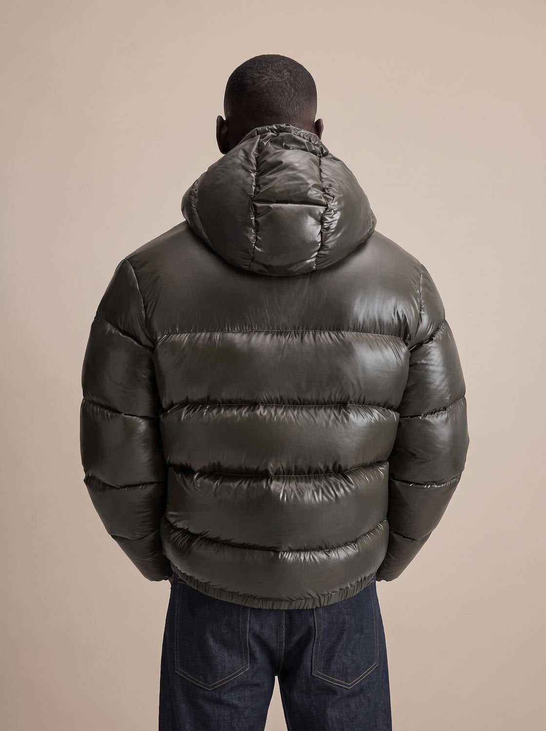 Men's Relaxed Fit Full-Zip Hooded Puffer Jacket