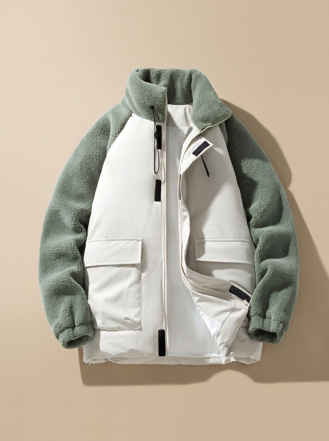 Men's Relaxed Fit Full-Zip Mock Neck Jacket