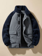 Men's Relaxed Fit Full-Zip Mock Neck Jacket