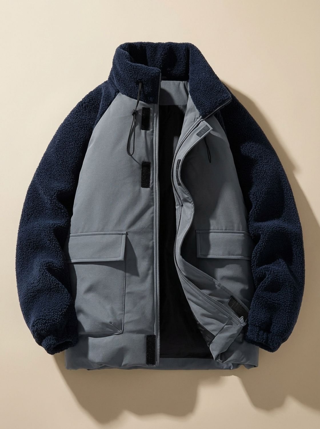 Men's Relaxed Fit Full-Zip Mock Neck Jacket