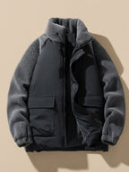 Men's Relaxed Fit Full-Zip Mock Neck Jacket