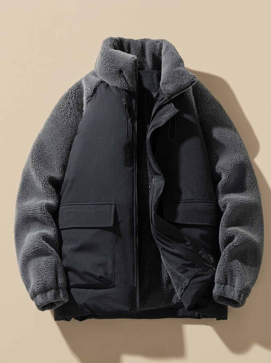 Men's Relaxed Fit Full-Zip Mock Neck Jacket
