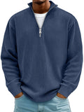 Men's Relaxed Fit Ribbed Half-Zip Sweater