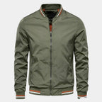 Men's Ribbed Collar Bomber Jacket