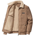 Men's Ribbed Full-Zip Faux Shearling Jacket