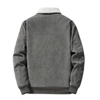 Men's Ribbed Full-Zip Faux Shearling Jacket
